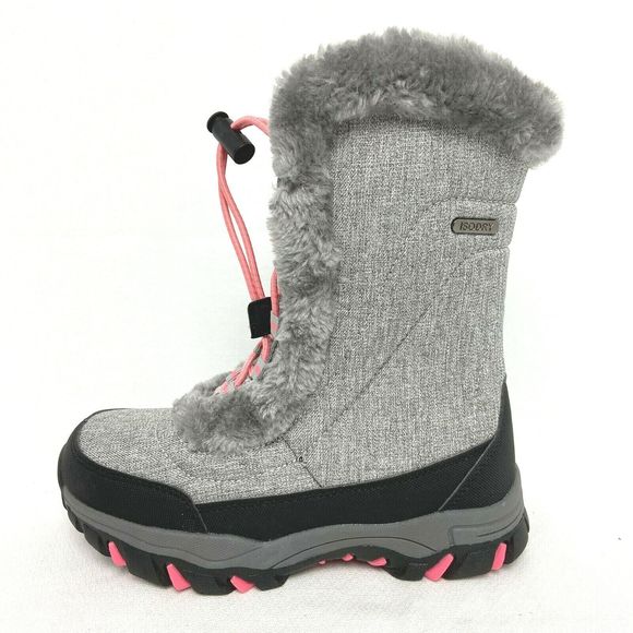 Mountain Warehouse Ohio Youth Snow Boots Pink Light Pink- Kids Warm Winter Shoes - Picture 2 of 11